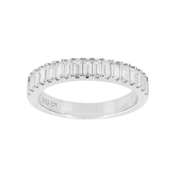 NIB - JTV White Cubic Zirconia Platinum Over Sterling Silver Ring 1.41ctw - Picture 1 of 9